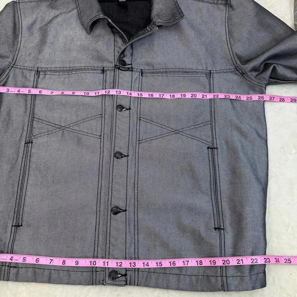 Men’s XL Marithe Francois Girbaud Silver Denim Jacket 90’s vintage oversized - Picture 6 of 6